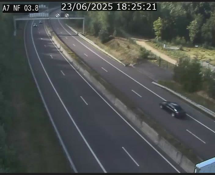 Webcam autoroute A7 au Luxembourg à la sortie du Tunnel Stafelter vers le Nord