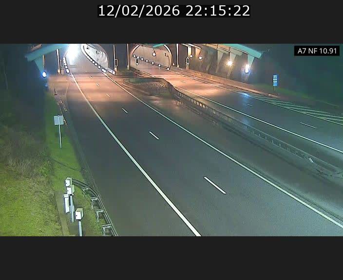 Caméra trafic Luxembourg - A7, Tunnel Gousselerbierg, entrée sud, direction Mersch