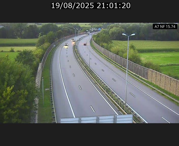Caméra trafic Luxembourg - A7, Tunnel Mersch, entrée nord, direction Lorentzweiler