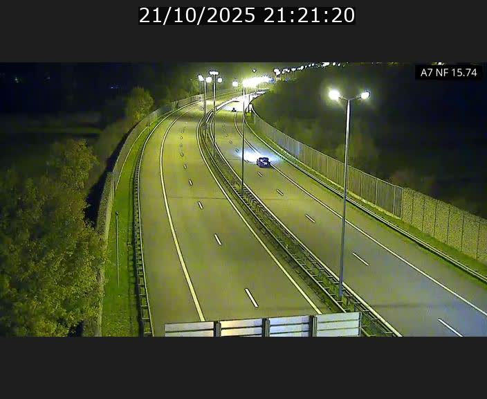 Caméra trafic Luxembourg - A7, Tunnel Mersch, entrée nord, direction Lorentzweiler