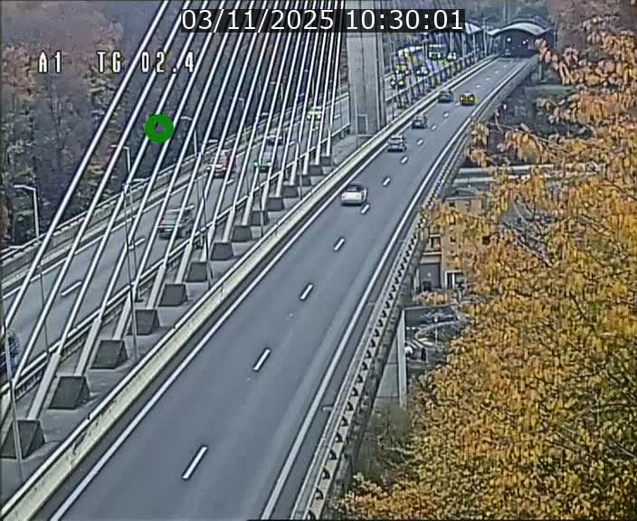 Traffic live webcam Luxembourg Sandweiler - A1 direction Luxembourg-ville - BK 2.4