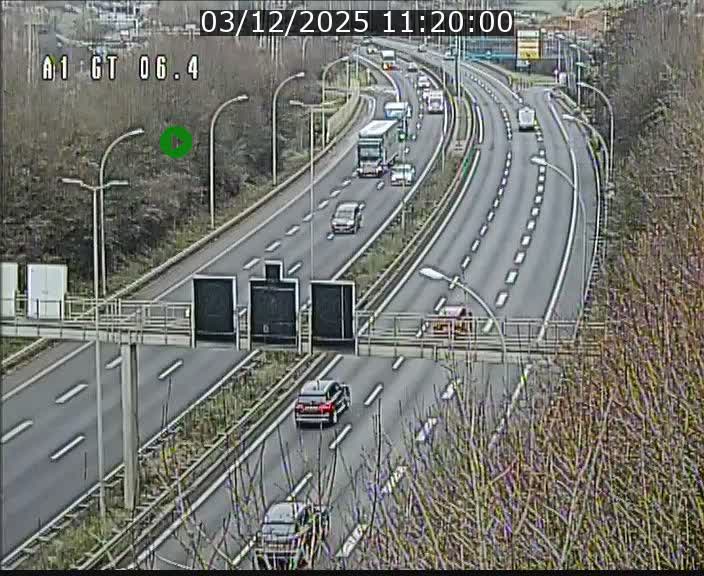 Traffic live webcam Luxembourg Hamm - A1 direction Sandweiler - BK 6.4