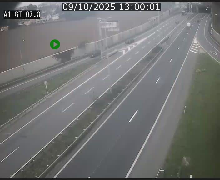 Traffic live webcam Luxembourg Cents - A1 direction Kirchberg - BK 7