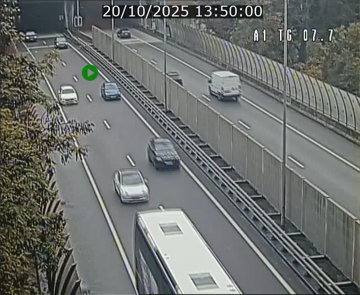 Traffic live webcam Luxembourg Kirchberg - A1 direction Luxembourg-ville - BK 7.7