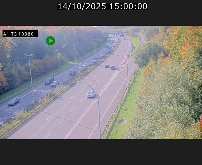 Traffic live webcam Luxembourg Senningerberg - A1 direction Luxembourg Kirchberg - BK 10.3
