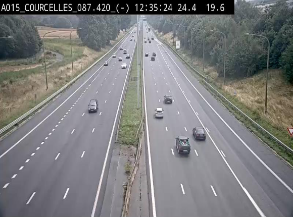 Webcam autoroute Belgique - Viesville - E42 direction Mons - BK 84.35