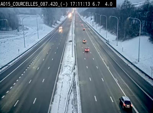 Webcam autoroute Belgique - Viesville - E42 direction Mons - BK 84.35