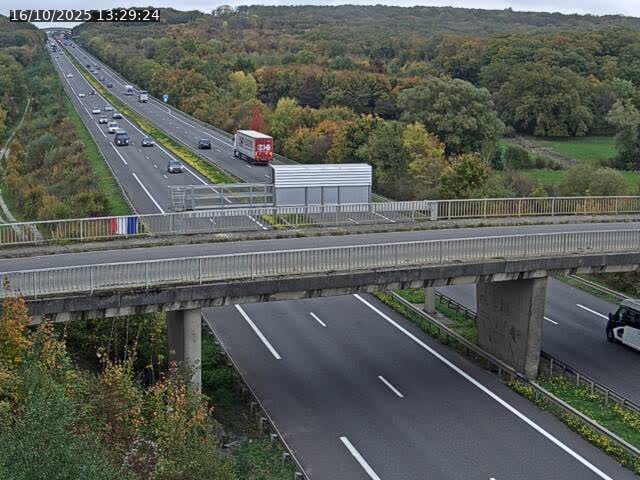 Caméra autoroute France - A31, Zoufftgen direction Luxembourg-ville, à la frontière entre la France et le Luxembourg