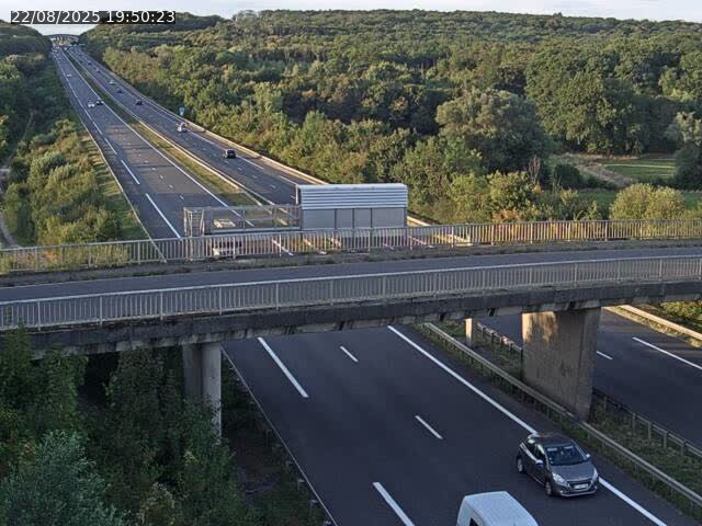 Caméra autoroute France - A31, Zoufftgen direction Luxembourg-ville, à la frontière entre la France et le Luxembourg