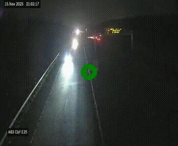 Webcam autoroute A63 en périphérie de Bordeaux au sud-est de la ville, en provenance du bassin d'Arcachon. Vue orientée vers Bordeaux