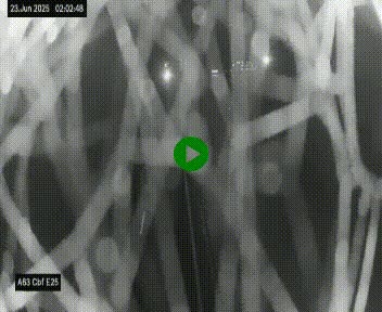 Webcam autoroute A63 en périphérie de Bordeaux au sud-est de la ville, en provenance du bassin d'Arcachon. Vue orientée vers Bordeaux