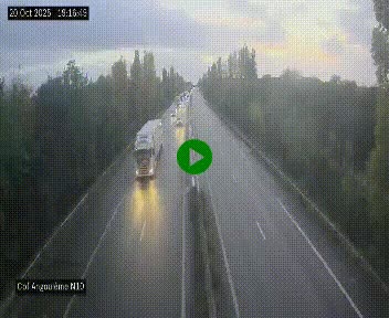 Webcam routière à la fin de la N10, en périphérique ouest d'Angouleme, proche de la jonction avec l'A10