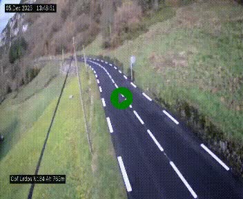 Webcam dans les Pyrénées Atlantique au niveau du col d'Urdos et du fort du Pourtalet sur la N134, en direction du Col et du tunnel du Somport, à 765 mètres d'altitude