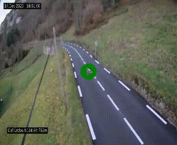 Webcam dans les Pyrénées Atlantique au niveau du col d'Urdos et du fort du Pourtalet sur la N134, en direction du Col et du tunnel du Somport, à 765 mètres d'altitude