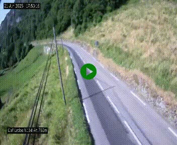 Webcam dans les Pyrénées Atlantique au niveau du col d'Urdos et du fort du Pourtalet sur la N134, en direction du Col et du tunnel du Somport, à 765 mètres d'altitude