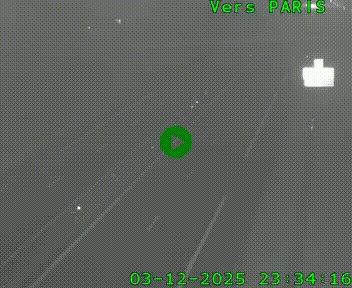 Caméra routière sur l'autoroute A20 au nord de Limoges, à la jonction avec la N520. Vue orientée vers Paris