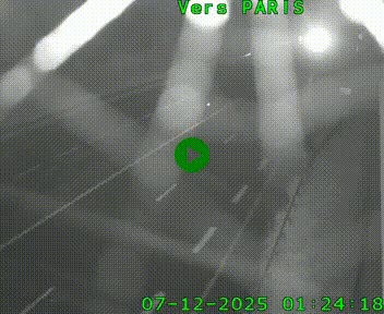 Caméra routière sur l'autoroute A20 à Saint-Hilaire-Bonneval, au sud de Limoges. Vue orientée vers Paris