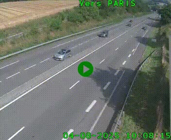 Caméra routière sur l'autoroute A20 à Saint-Hilaire-Bonneval, au sud de Limoges. Vue orientée vers Paris