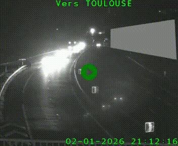 Caméra routière sur l'autoroute A20 à Noailles, en périphérie de Brive-la-Gaillarde. Vue orientée vers Toulouse