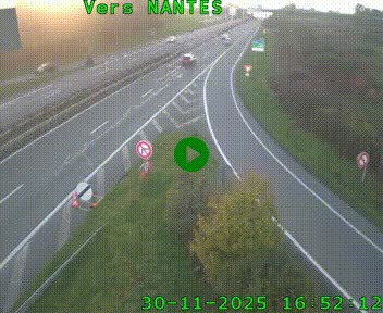 Webcam N147 au nord de Poitiers et à la jonction avec la A10