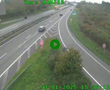 Webcam N147 au nord de Poitiers et à la jonction avec la A10