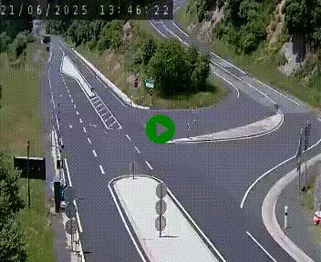 Webcam routière sur la N122 au niveau du Tunnel du Lioran. Vue de l'entrée côté Aurillac.