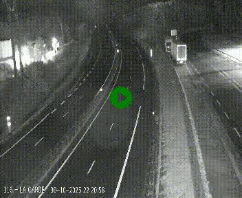 Caméra autoroute A75 à hauteur du col du rocher blanc en direction de Montpellier