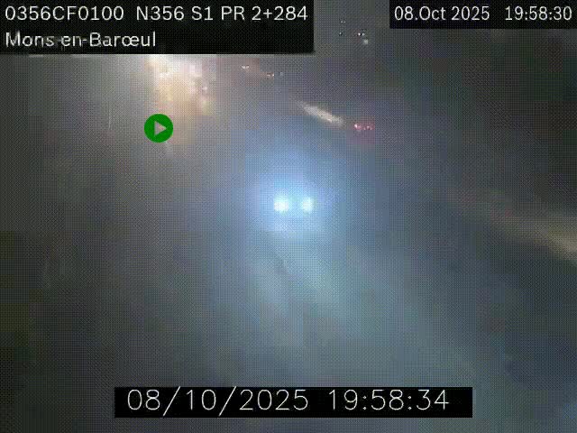 Webcam à l'entrée de Lille en direction du périphérique, à proximité de Mons-en-Baroeul sur la N356