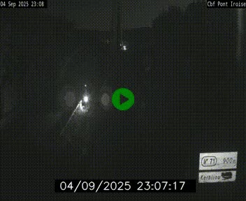 Webcam sur la N165 après le Pont de l'Iroise, à l'entrée de Brest