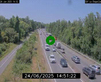 Webcam sur le périphérique de Nantes (N844) à hauteur de Porte de la Chapelle, au nord de la ville