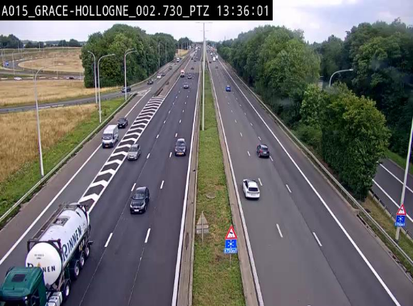 Caméra trafic Belgique - Grâce-Hollogne - E42, jonction avec A604, direction Loncin/Aéroport de Liège -  BK 3.2
