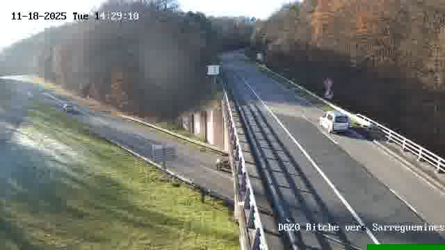Webcam sur la D620, sur le contournement de Bitche. Vue orientée vers Sarreguemines