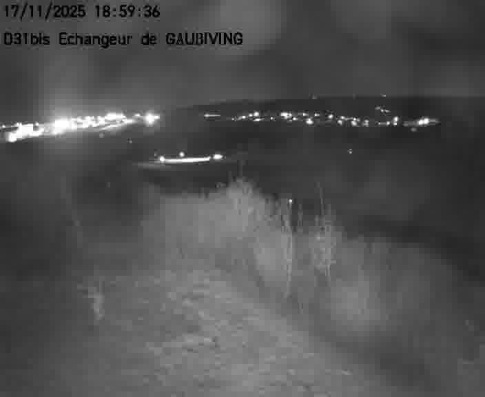 Dispositif d’observation sur D31bis (France) à Gaubiving, en direction de Sarreguemines, offrant une visualisation fiable des conditions de circulation.