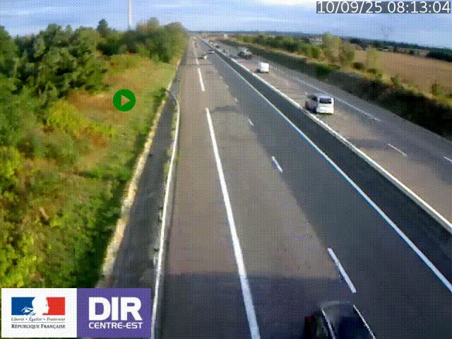 Webcam sur le contournement de Valence, sur la Nationale 7, à la jonction avec la N532, caméra orientée vers Grenoble