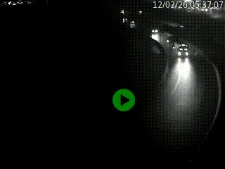 Caméra autoroute à la jonction entre l'A7 et la D301 (Boulevard urbain Sud de Lyon) à Feyzin, au sud de Lyon. Vue orientée vers Mions