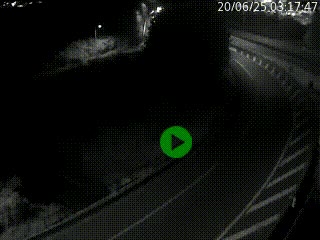 Caméra autoroute à la jonction entre l'A7 et la D301 (Boulevard urbain Sud de Lyon) à Feyzin, au sud de Lyon. Vue orientée vers Mions
