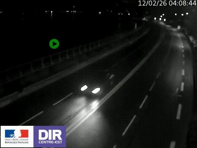 Webcam sur le quai Parjot à Vienne, aux Portes de Lyon, sur la Nationale 7, à la jonction avec le boulevard du Rhône-nord (D1407), caméra orientée vers Lyon