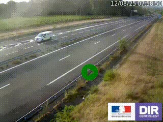 Webcam autoroute sur l'A77 à hauteur de Pouilly-sur-Loire en direction de Nevers