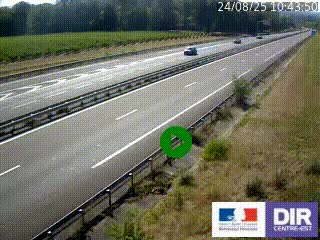 Webcam autoroute sur l'A77 à hauteur de Pouilly-sur-Loire en direction de Nevers