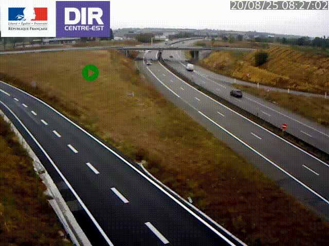 Webcam sur le contournement de Valence, sur la Nationale 7, caméra orientée vers Lyon