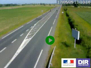 Webcam routière sur la RN7 à hauteur de Toulon-sur-Allier, entre Moulins et Vichy