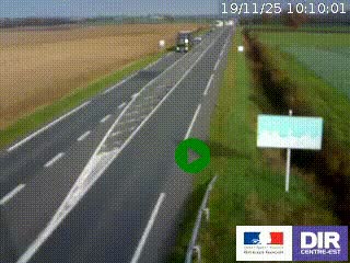 Webcam routière sur la RN7 à hauteur de Toulon-sur-Allier, entre Moulins et Vichy