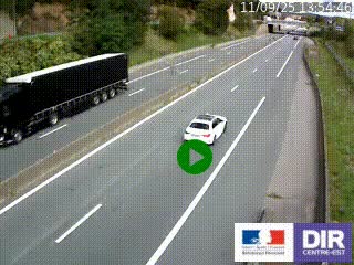 Caméra autoroutière sur l'A47 à hauteur de Givors, a proximité de Lyon. La webcam est orientée vers Lyon