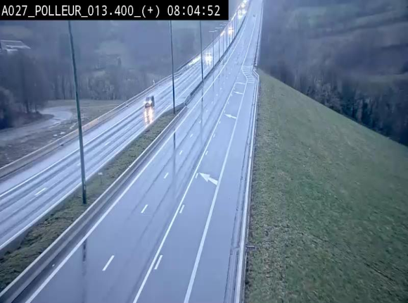 Webcam sur l'A27/E42 à hauteur du Viaduc de Polleur, juste après l'aire de Polleur