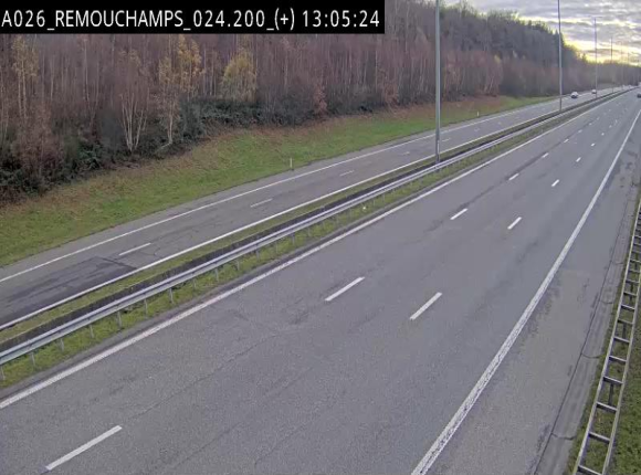 Webcam à hauteur de Spa entre la sortie Remouchamps et la sortie Stavelot. Vue orientée vers les Ardennes