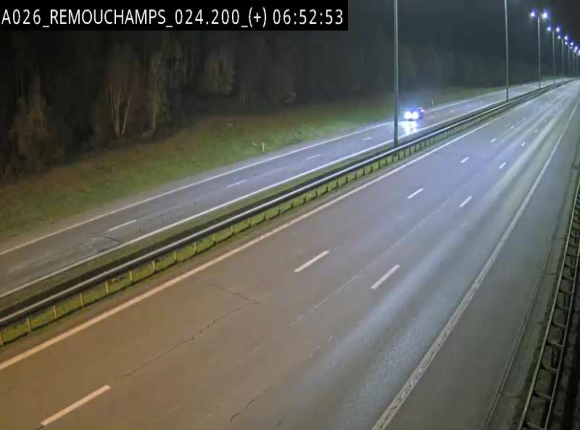Webcam à hauteur de Spa entre la sortie Remouchamps et la sortie Stavelot. Vue orientée vers les Ardennes