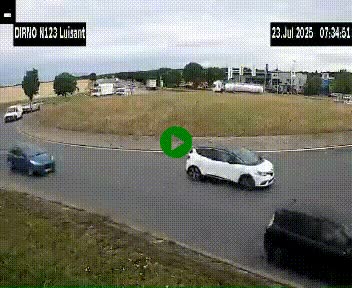 Webcam en périphérie de Chartres sur la N123, à hauteur de Luisant. Vue orientée vers Chartres