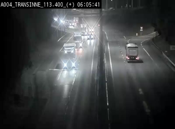 Webcam dans les Ardennes sur l'E411 à hauteur de Transinne. Vue orientée vers le sud de la Belgique