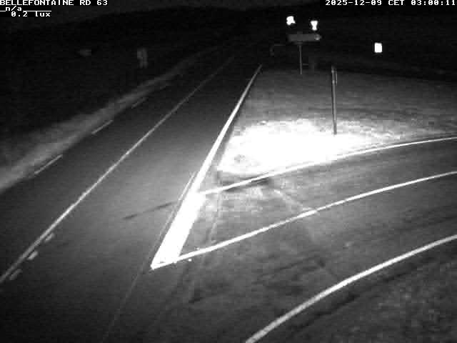 Webcam à Bellefontaine dans les Vosges à 552 mètres d'altitude sur la D63, à la jonction avec la D20A