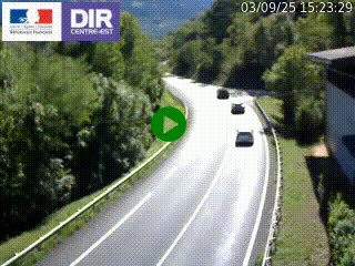 Caméra trafic sur la N90 à Bourg-Saint-Maurice, en provenance d'Aoste et en direction d'Albertville